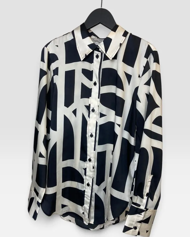 Camisa estamapda saten h&m