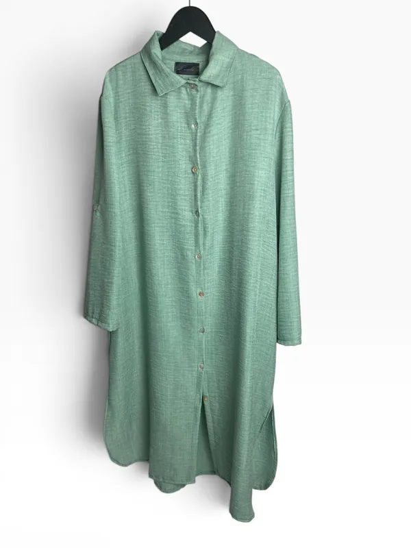 Camisa larga verde carola
