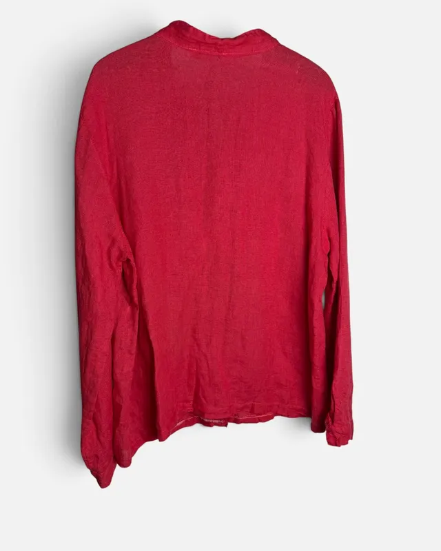 Chaqueta roja lino carmen milano