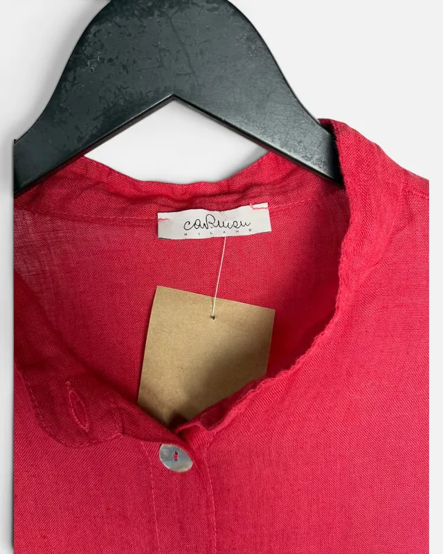 Chaqueta roja lino carmen milano