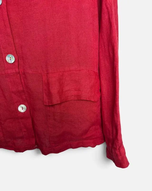 Chaqueta roja lino carmen milano