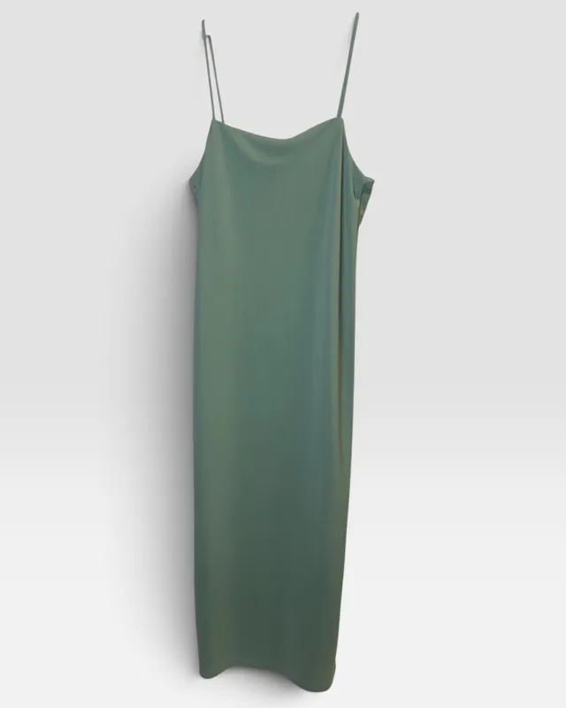 Vestido solera verde h&m