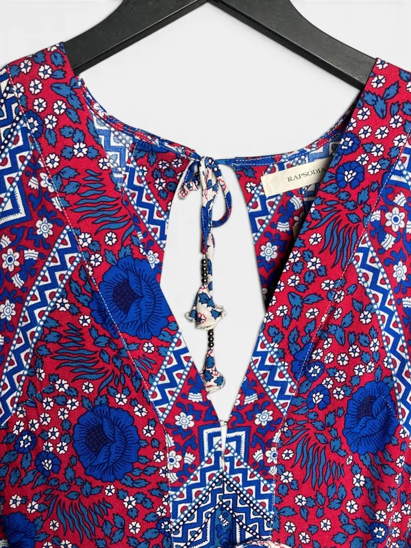 Vestido estampado rapsodia