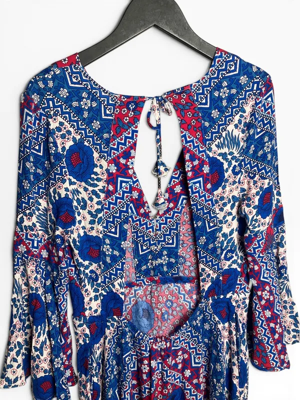 Vestido estampado rapsodia