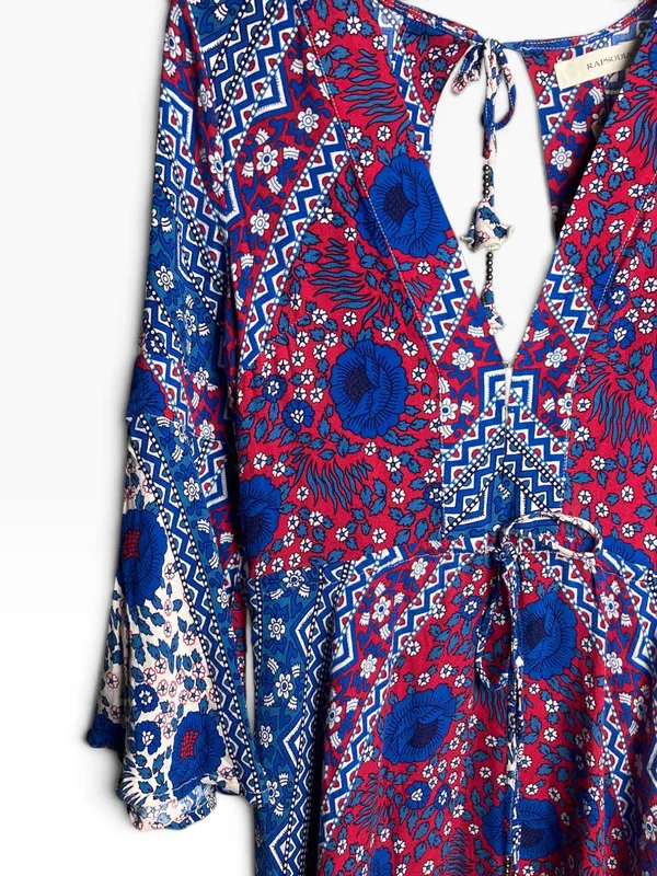 Vestido estampado rapsodia
