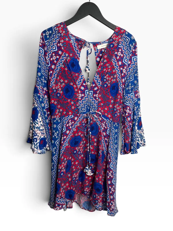 Vestido estampado rapsodia