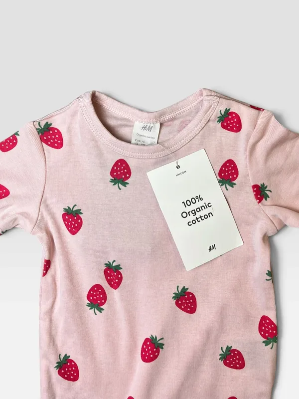 Body rosado c/frutillas h&m