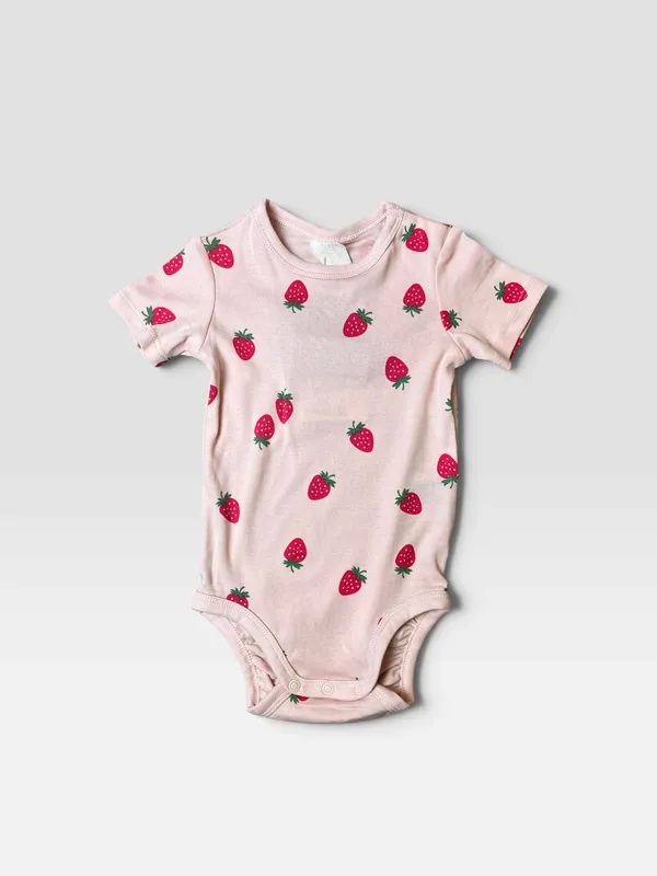 Body rosado c/frutillas h&m