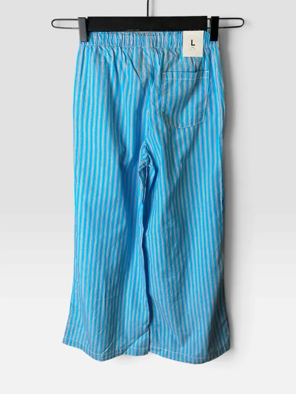 Pantalon turquesa rayado gap