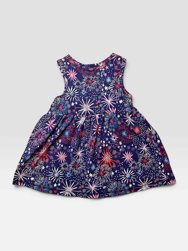 Vestido violeta estampado gap