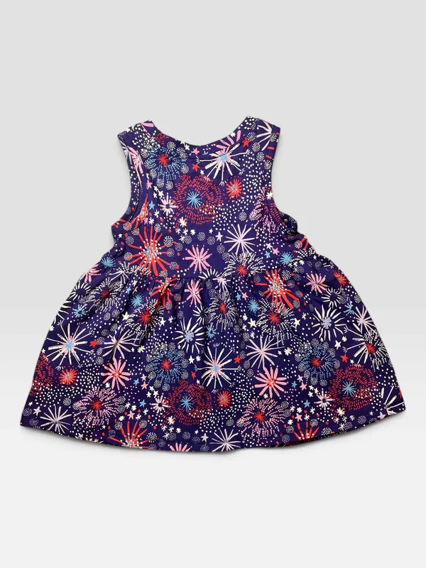 Vestido violeta estampado gap