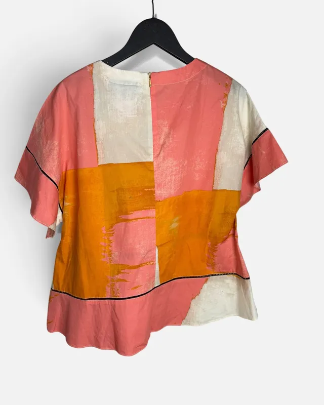 Blusa estampada mc donna karan