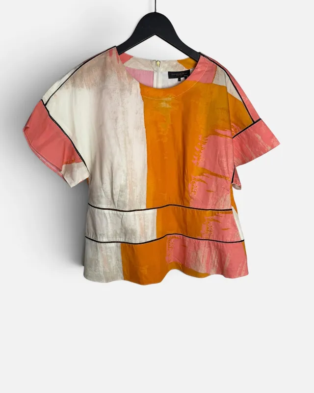 Blusa estampada mc donna karan