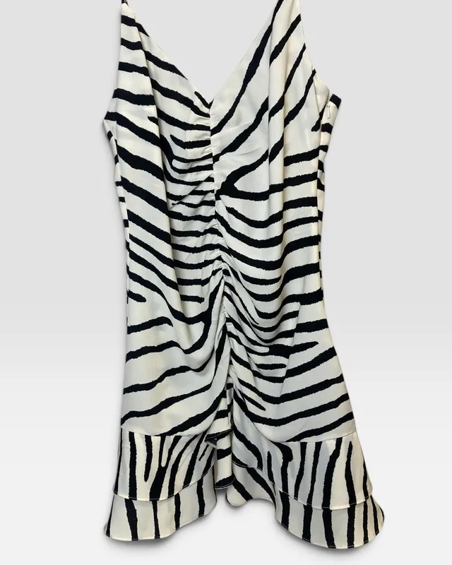 Vestido estampado cebra h&m