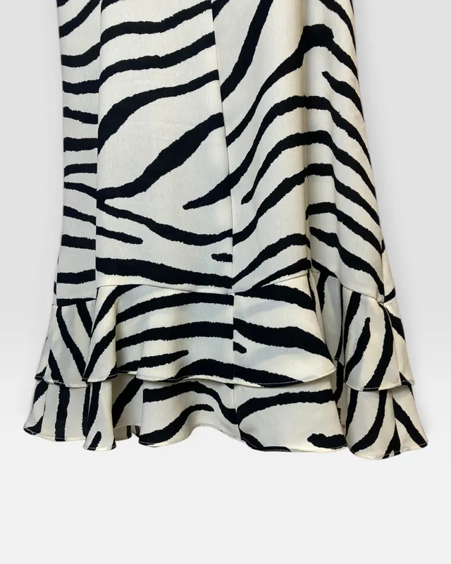 Vestido estampado cebra h&m