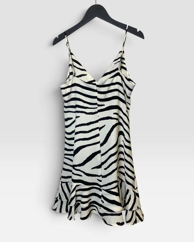 Vestido estampado cebra h&m