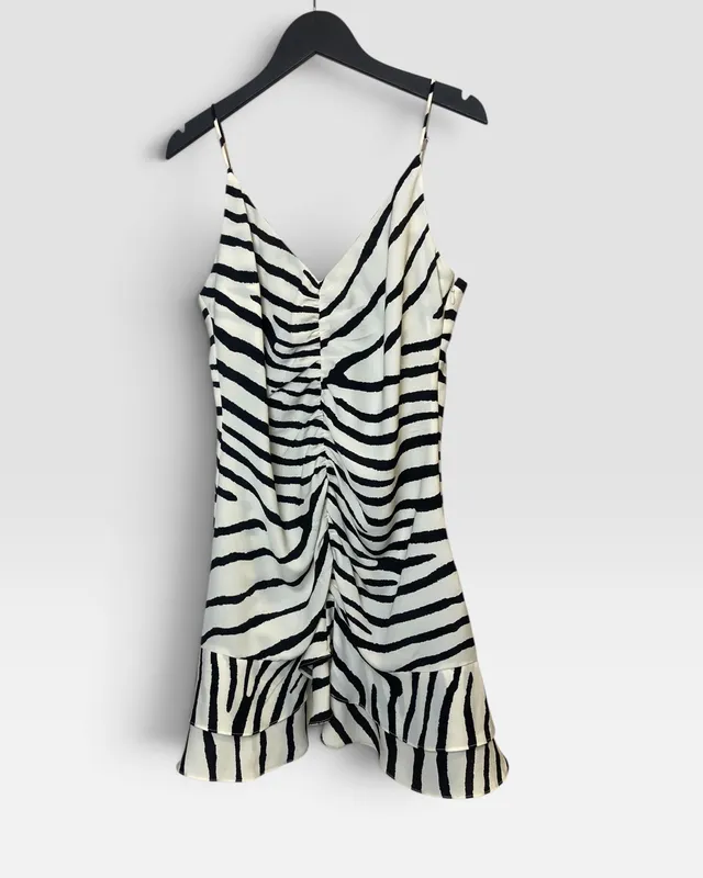 Vestido estampado cebra h&m