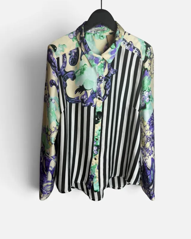 Camisa saten estampada lucy paris