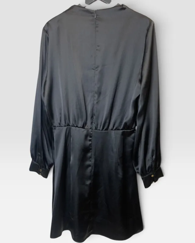 Vestido negro saten zara