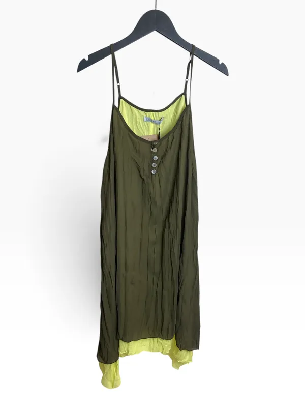 Vestido gasa verde zulas