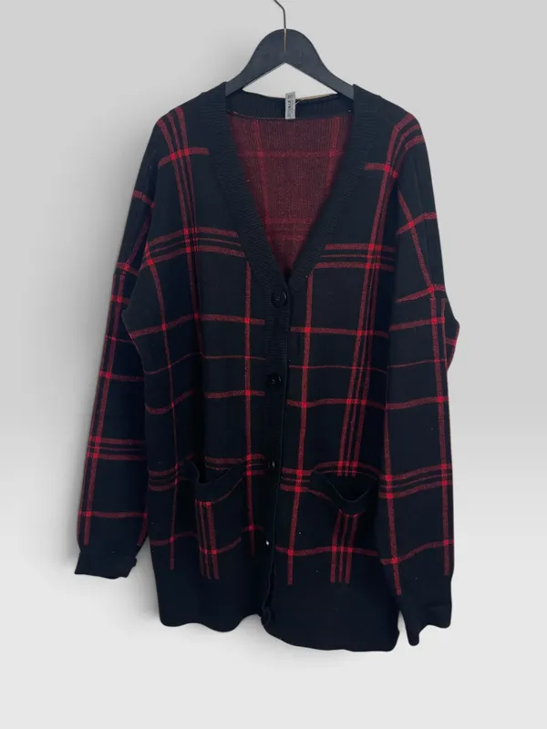 Saco tejido negro acuadrille rojo bluestel