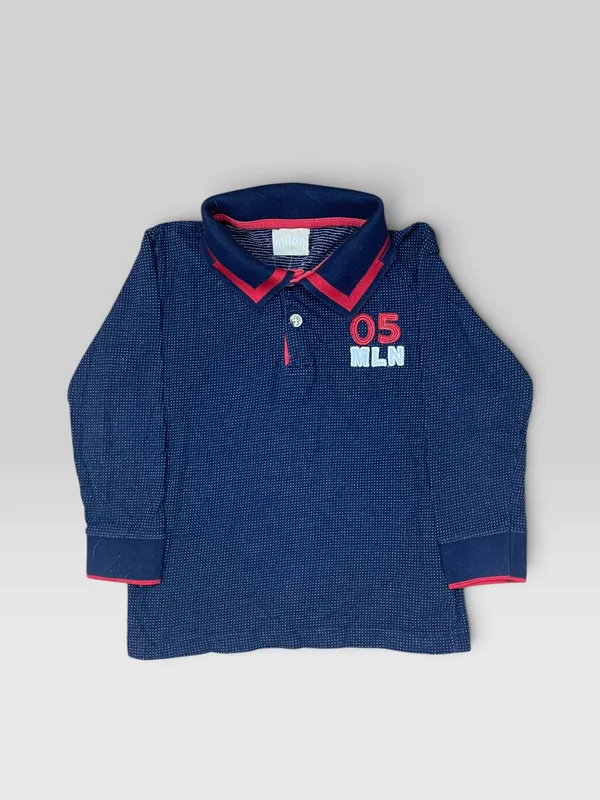 Remera polo manga larga milon
