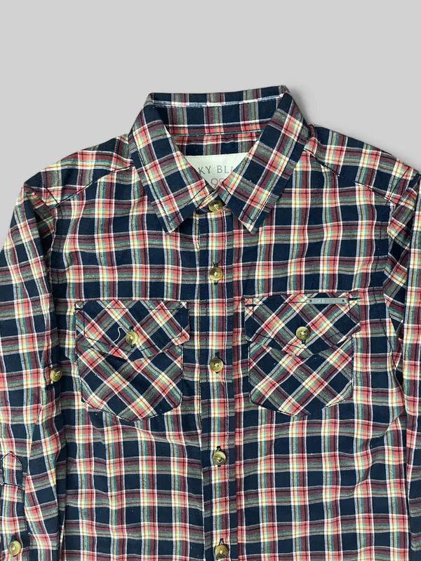Camisa cuadrille sky blue
