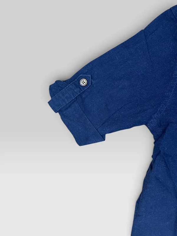 Camisa manga corta cuello mao milon