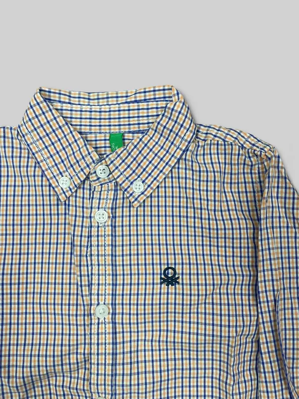 Camisa manga larga cuadrille benetton