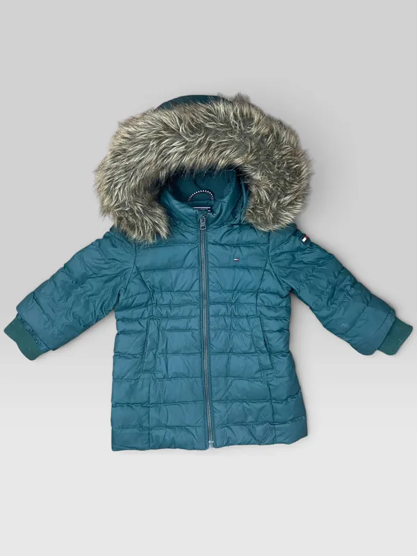 Campera abrigo con capucha tommy hilfiger