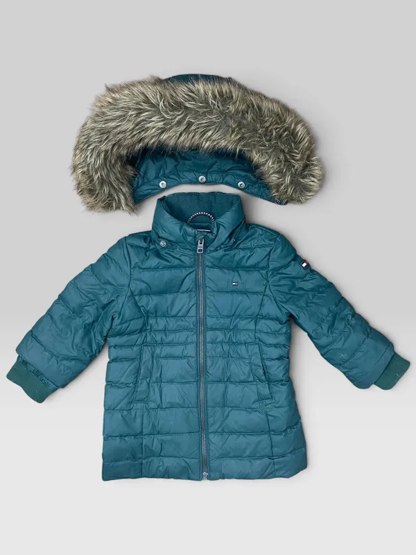 Campera abrigo con capucha tommy hilfiger