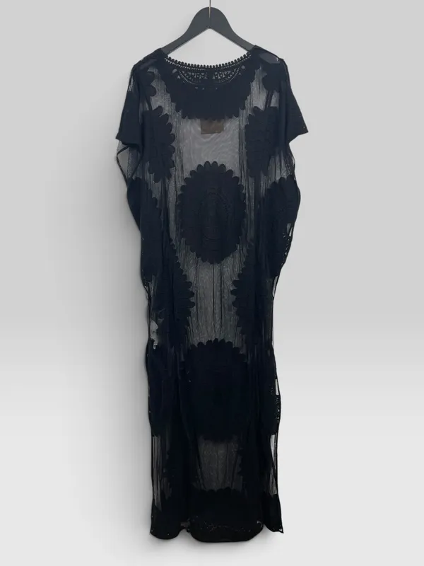 Vestido tull bordado indian