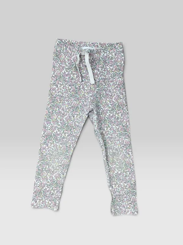 Calza larga floreada zara