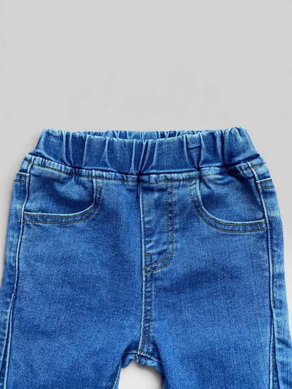 Jean oxford tiro alto cintura elastizada mua