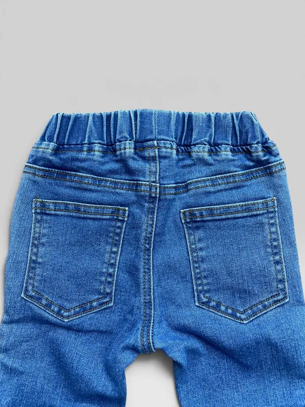 Jean oxford tiro alto cintura elastizada mua