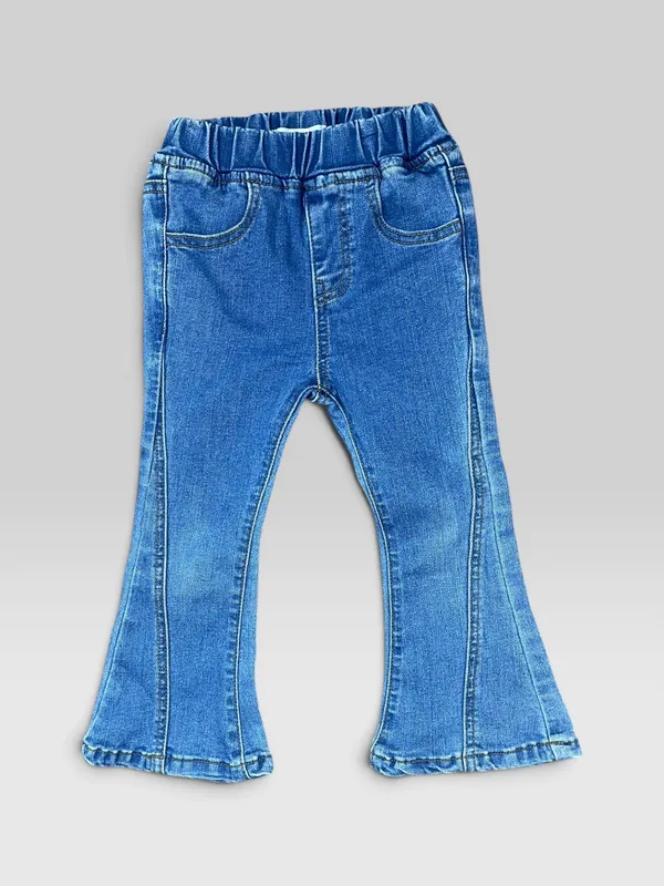 Jean oxford tiro alto cintura elastizada mua