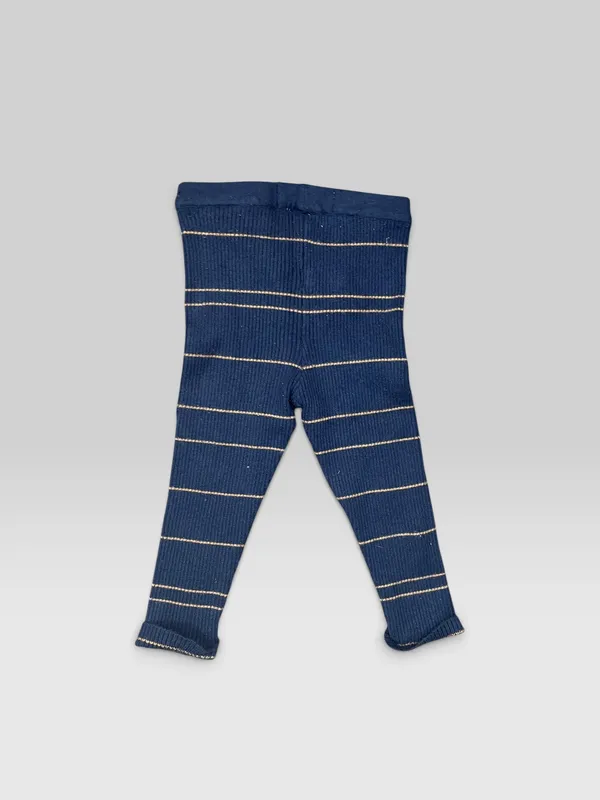 Calza tejida rib rayada zara