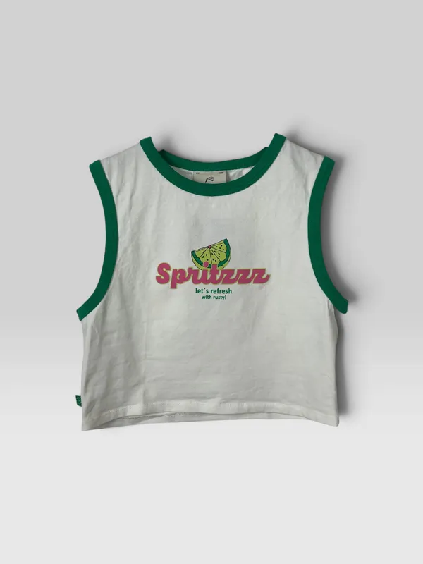 Musculosa crop estampada rusty