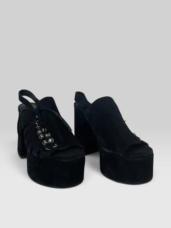 Sandalias gamuza con ojales jeffrey campbell