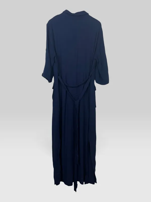 Vestido camisero largo marfinno