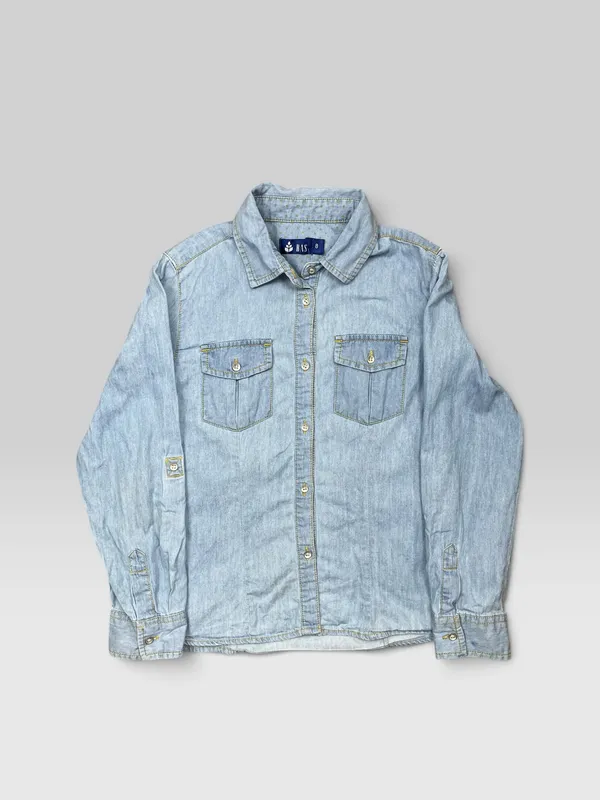 Camisa jean cowboy bas