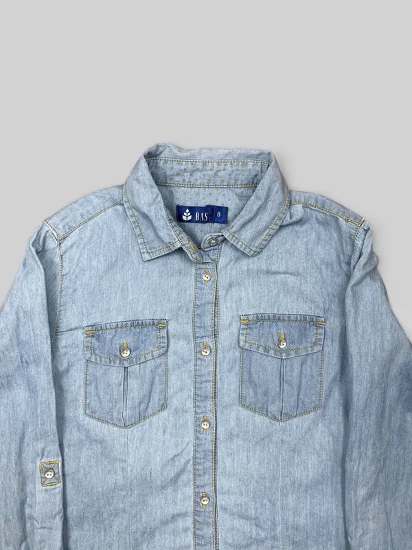 Camisa jean cowboy bas