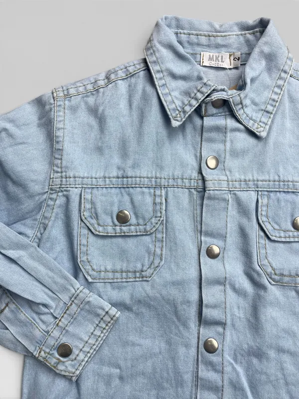 Camisa manga larga jean mkl