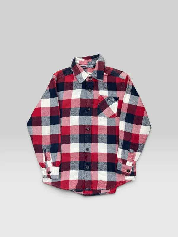 Camisa viyela manga larga