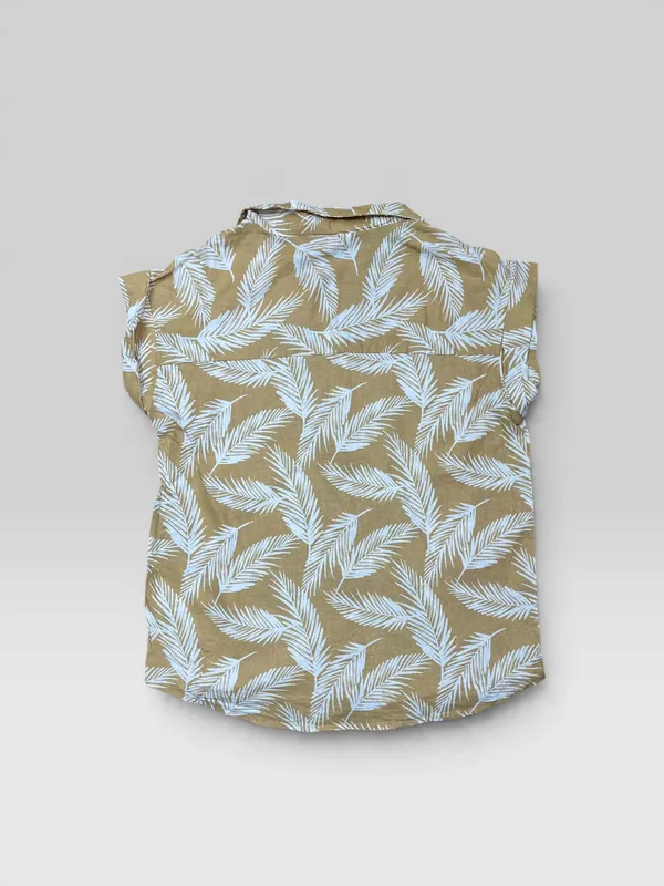 Camisa manga corta palmeras bas