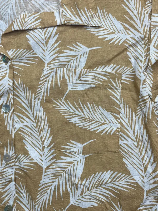 Camisa manga corta palmeras bas
