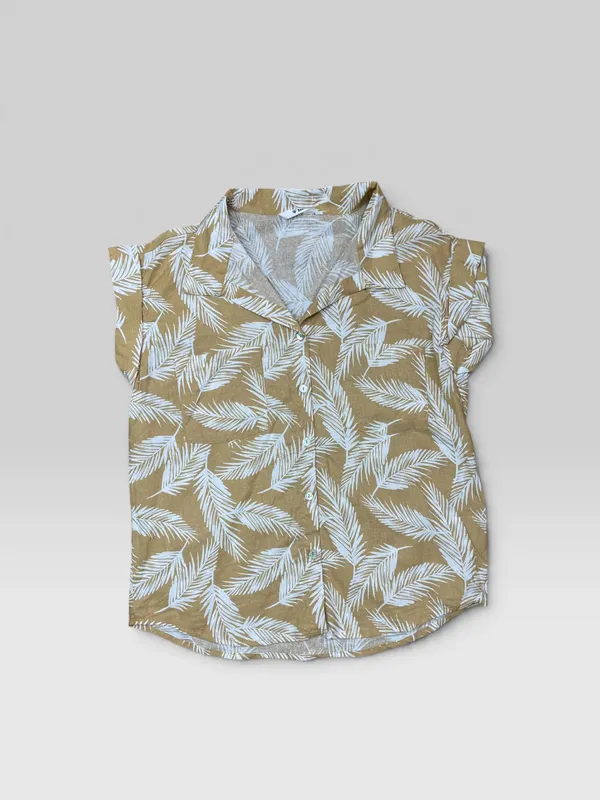 Camisa manga corta palmeras bas