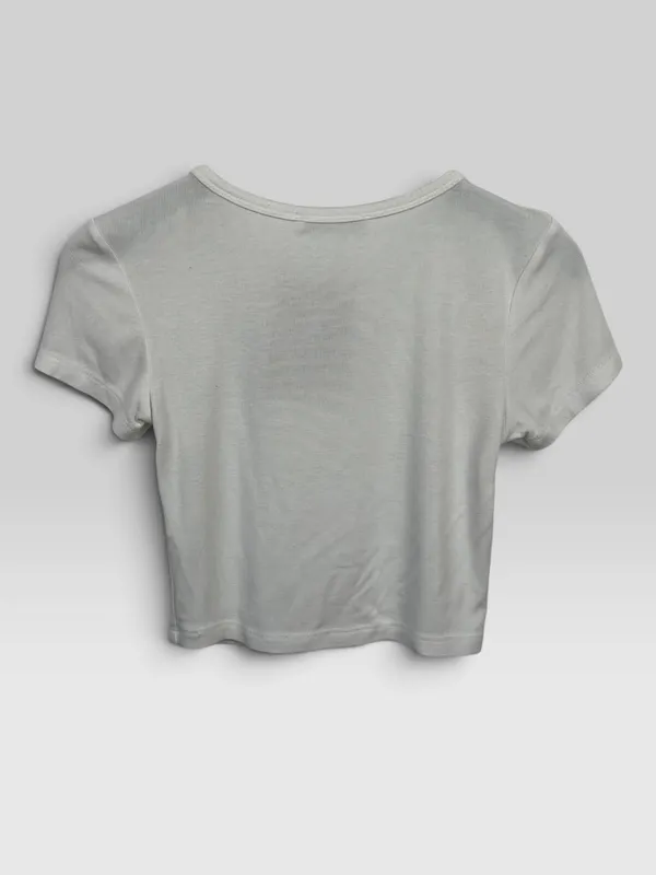 Remera crop basico zara