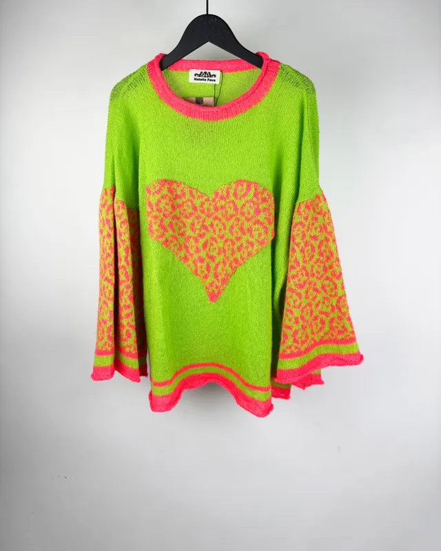 Buzo verde y rosado natalia fava