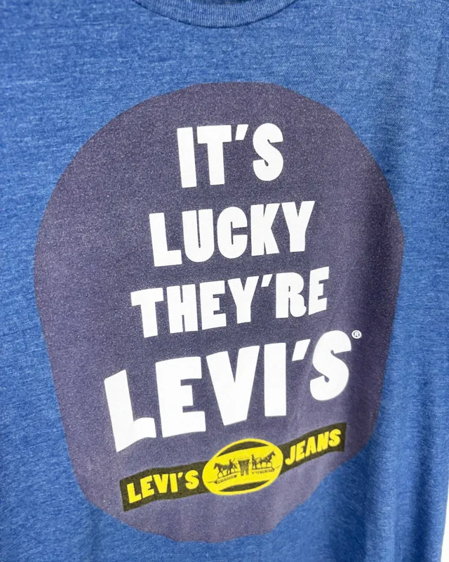 Remera azul mc c/estampa levis